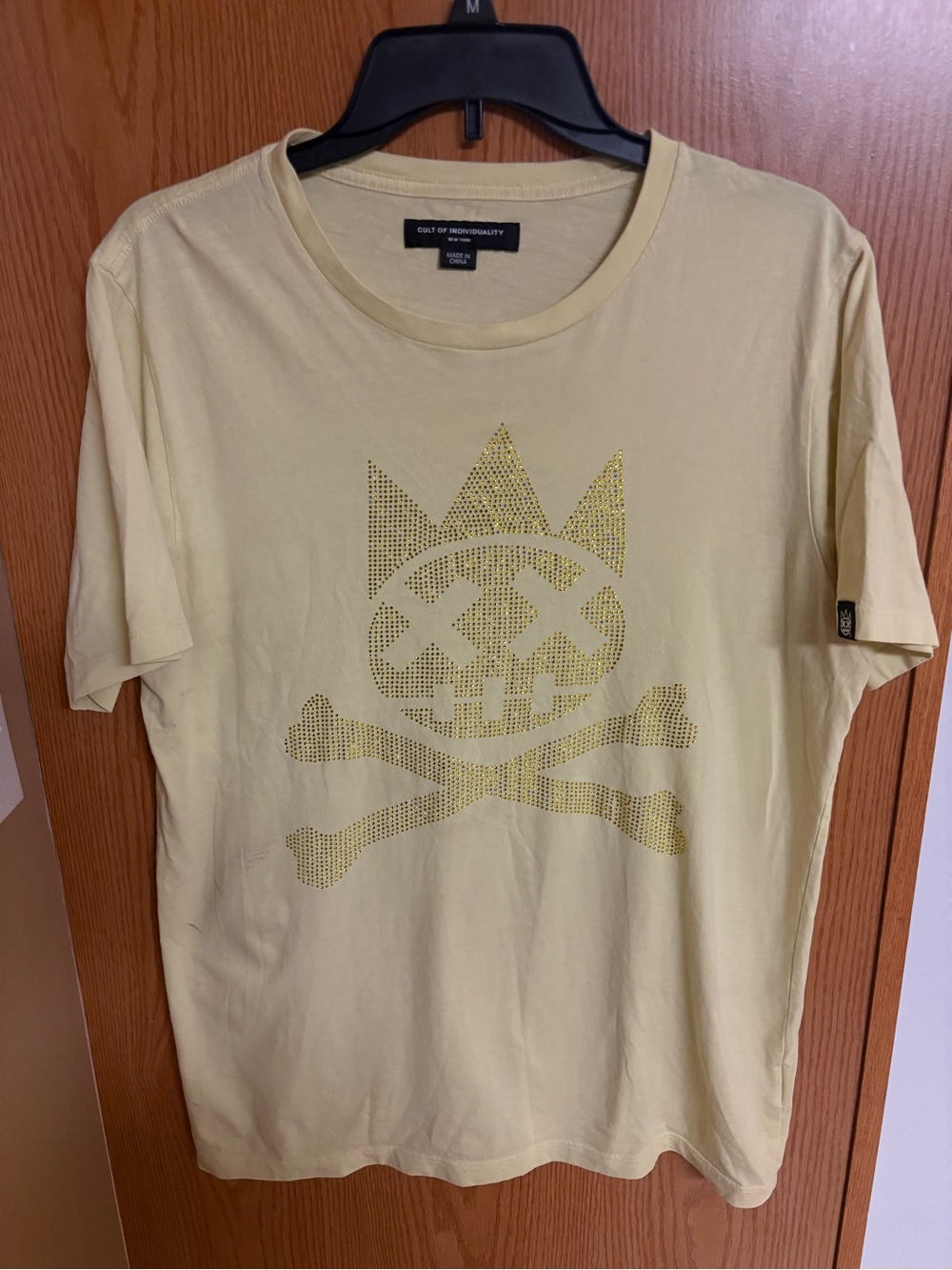 Cult of Individuality Pale Yellow Graphic Short Sleeve Tee